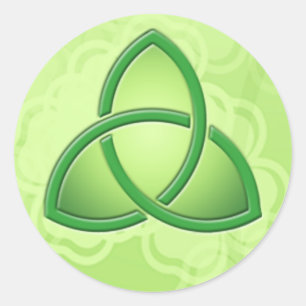 Celtic Kärlek knot and Shamrocks 1,5-tums Round St Runt Klistermärke