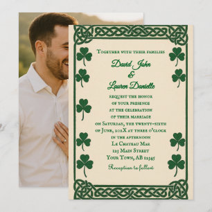 Celtic Kiss Foto Bröllopsinbjudan Inbjudningar