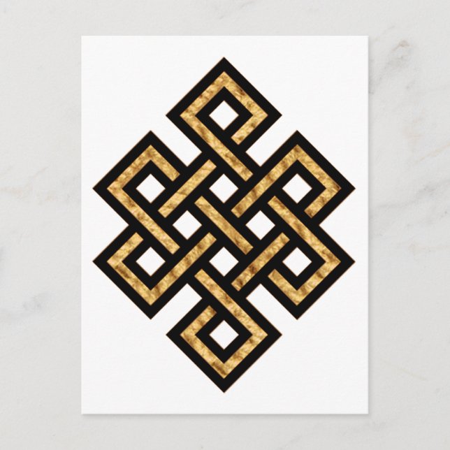 Celtic Knot 10 Guld Vykort (Framsida)