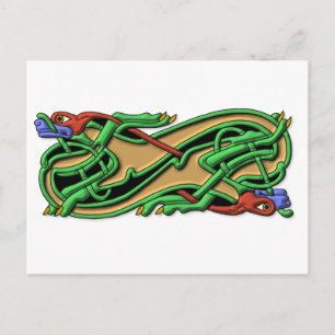 Celtic Knot 2 hundar - färger Vykort