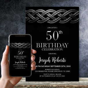 Celtic Knot 50:e Födelsedagsfesten Inbjudningar