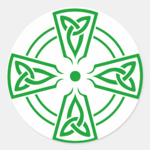 Celtic Knot 5 Grönt Runt Klistermärke