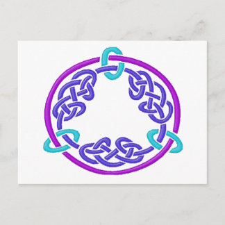 Celtic Knot 7 Lila Vykort