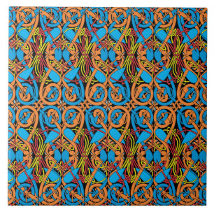 Celtic Knot Animals Lindisfarne Mönster Kakelplatta
