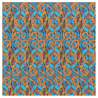 Celtic Knot Animals Lindisfarne Mönster Tyg