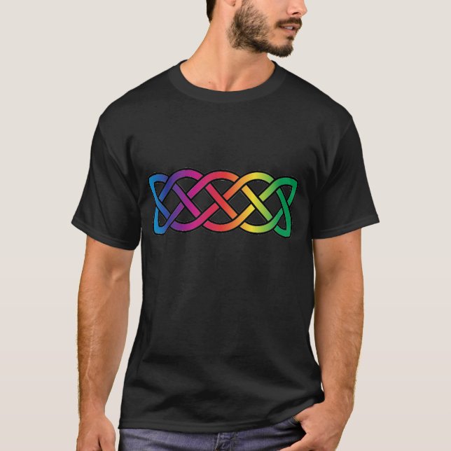 Celtic Knot Band Rainbow Gay pride T-shirt (Framsida)