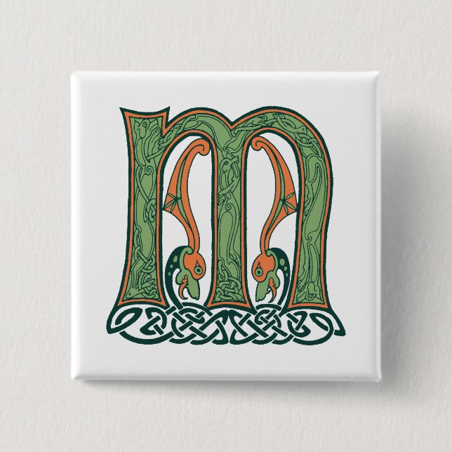 Celtic Knot Brev M, Irish Design Knapp (Framsida)