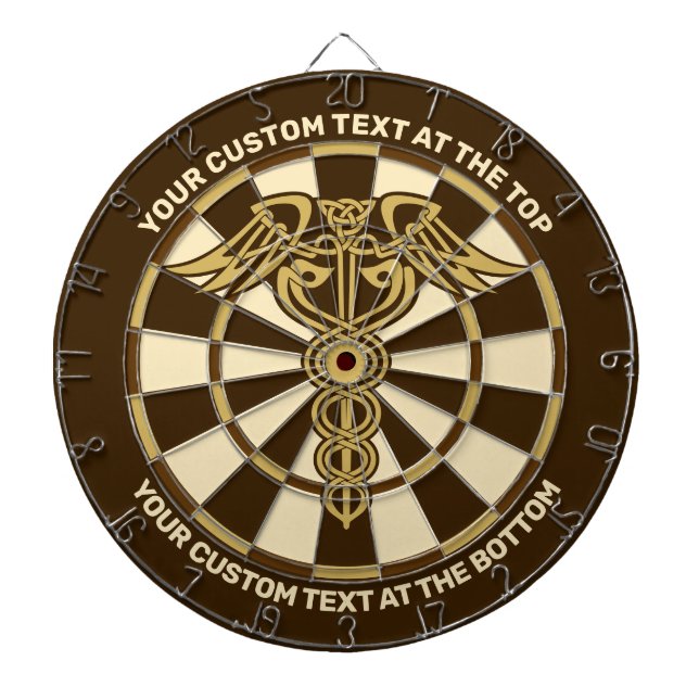 Celtic Knot Caduceus Dartboard med Anpassningsbar  Darttavla (Framsidan)