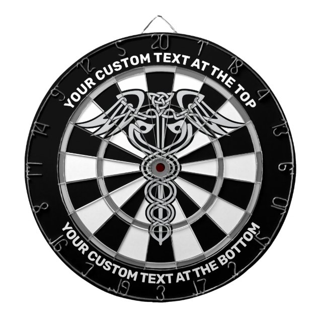 Celtic Knot Caduceus Dartboard med Anpassningsbar  Darttavla (Framsidan)