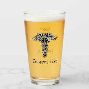 Celtic Knot Caduceus Glaskopp