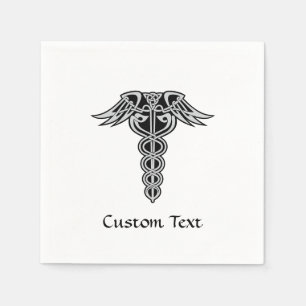 Celtic Knot Caduceus Pappersservett