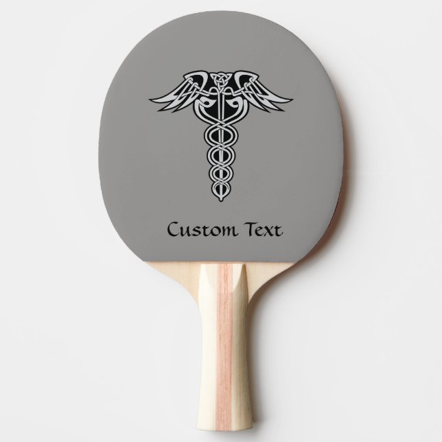 Celtic Knot Caduceus Pingisracket (Framsidan)