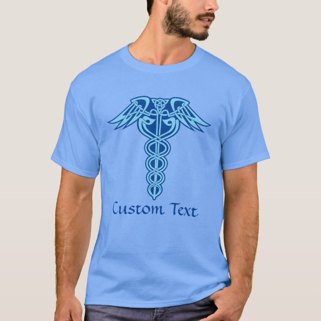 Celtic Knot Caduceus T-Shirt (Framsida)