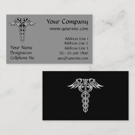 Celtic Knot Caduceus Visitkort