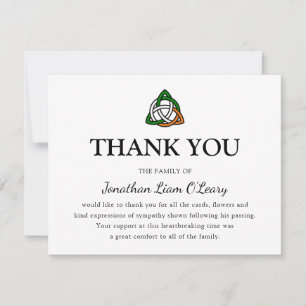Celtic Knot Classic Irish Funeral Tack Kort