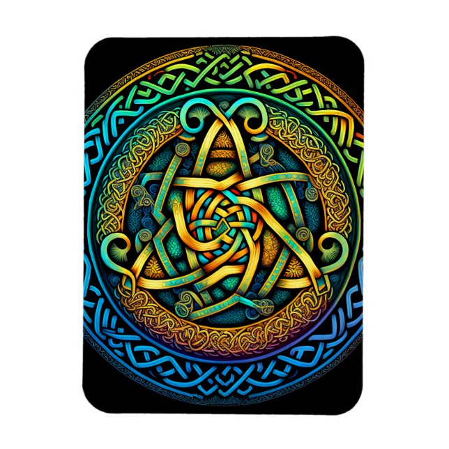 Celtic Knot Colorful Knotwork Magnet (Vertikal)