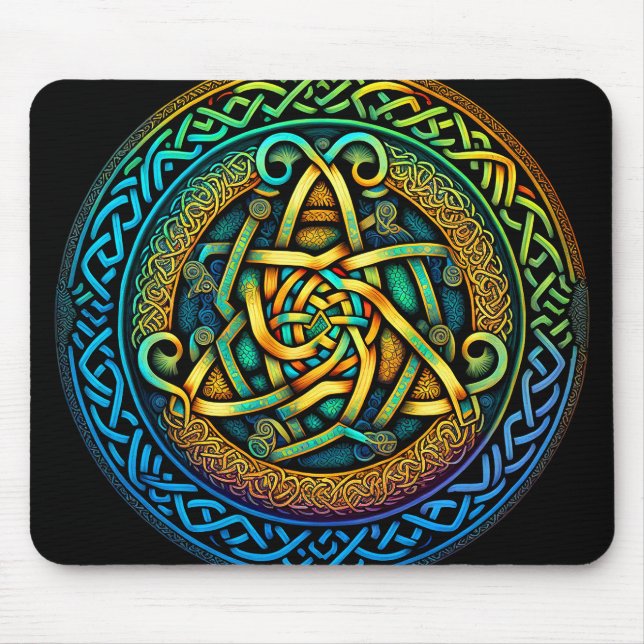 Celtic Knot Colorful Knotwork Musmatta (Framsidan)
