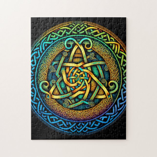 Celtic Knot Colorful Knotwork Pussel (Vertikal)