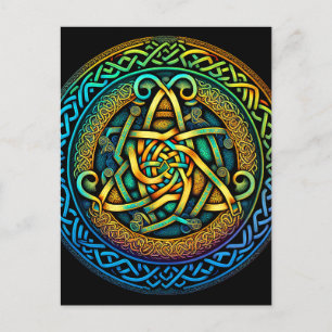 Celtic Knot Colorful Knotwork Vykort