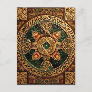 Celtic Knot Colorful Knotwork Vykort