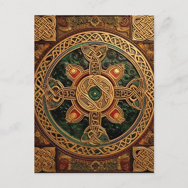 Celtic Knot Colorful Knotwork Vykort (Framsida)