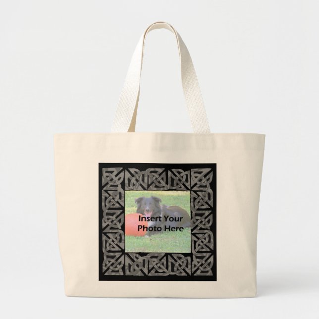 Celtic Knot Design Photo Tote Bag Jumbo Tygkasse (Framsidan)