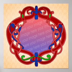 Celtic Knot Design Skapar ditt eget foto Poster