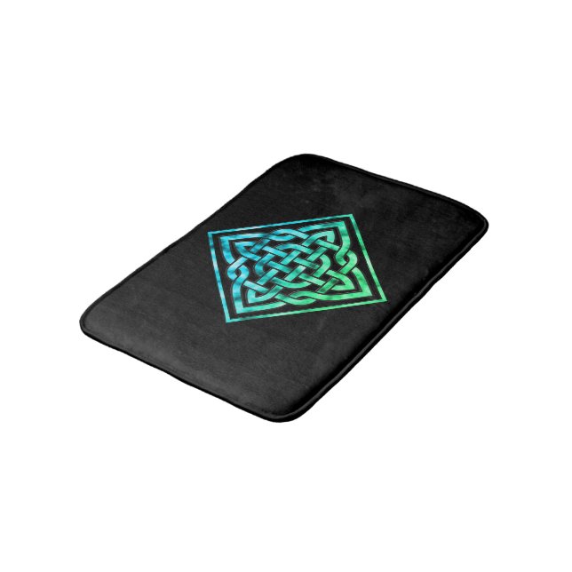 Celtic Knot - Diamond Blue Grönt Bath Mat Badrumsmatta (Vinklad)
