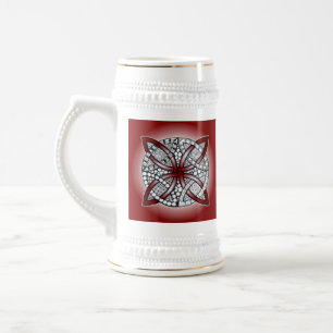 Celtic Knot Doodle Maroon Red Sejdel