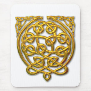 Celtic Knot Dragons - Guld Musmatta