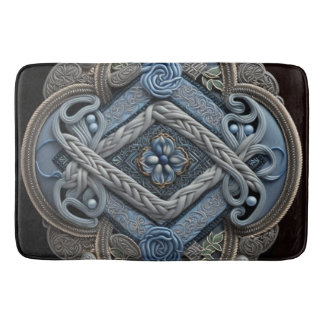 Celtic Knot Grått Cottage Core Shower Curtain Badrumsmatta