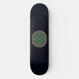 Celtic Knot Grönt Emblem Mini Skateboard Bräda 18,5 Cm