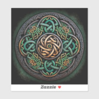 Celtic Knot Grönt Guld Knotwork