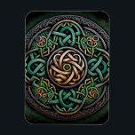 Celtic Knot Grönt Guld Knotwork Magnet<br><div class="desc">Celtic Knot Grönt Guld Knotwork</div>