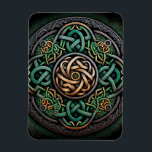 Celtic Knot Grönt Guld Knotwork Magnet<br><div class="desc">Celtic Knot Grönt Guld Knotwork</div>