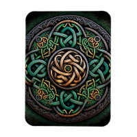 Celtic Knot Grönt Guld Knotwork