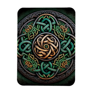 Celtic Knot Grönt Guld Knotwork Magnet