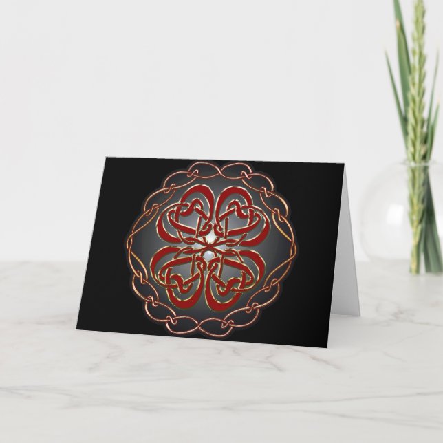 Celtic Knot Hearts Kort (Framsida)