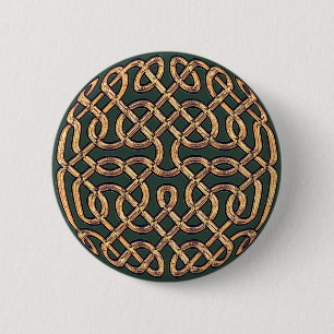 Celtic Knot i Guld Knapp