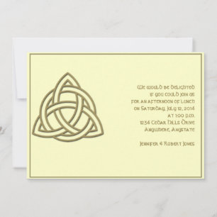 Celtic Knot i Harvest Guld och Mythic Ivory Party Inbjudningar