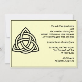 Celtic Knot in Black Ivory Wedding bjudande Inbjudningar
