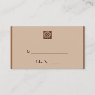 Celtic Knot in Cream and Rust Bröllop Place Cards Placeringskort