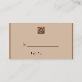 Celtic Knot in Cream and Rust Bröllop Place Cards Placeringskort