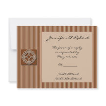 Celtic Knot in Cream and Rust Responcard Card