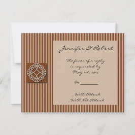 Celtic Knot in Cream and Rust Responcard Card OSA Kort
