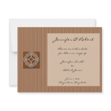 Celtic Knot in Cream and Rust Save Date