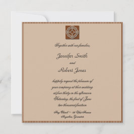 Celtic Knot in Cream and Rust Wedding bjudande in Inbjudningar