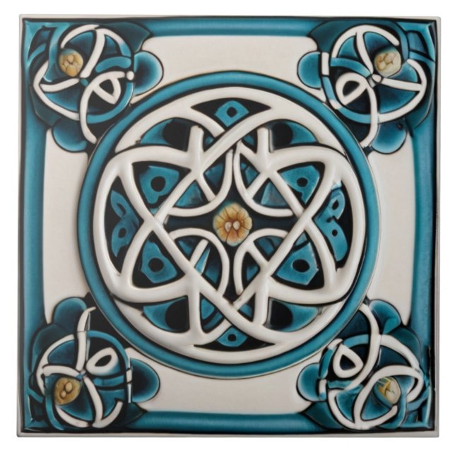 Celtic Knot Inspired Turcos and White Kakelplatta (Framsidan)