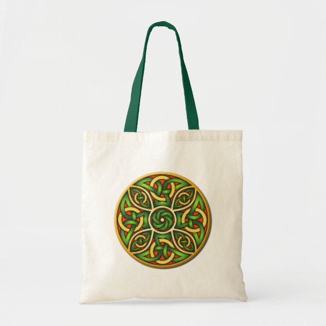 Celtic Knot Irish Art History Designer Bag Tygkasse (Framsidan)