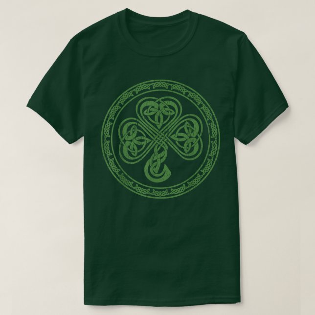 Celtic Knot Irish Shamrock Klöver St T Shirt (Design framsida)